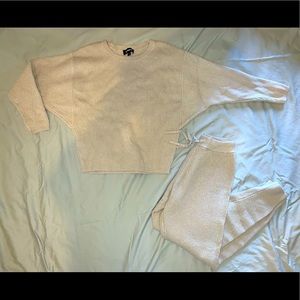 Oatmeal express sweatsuit loungewear set